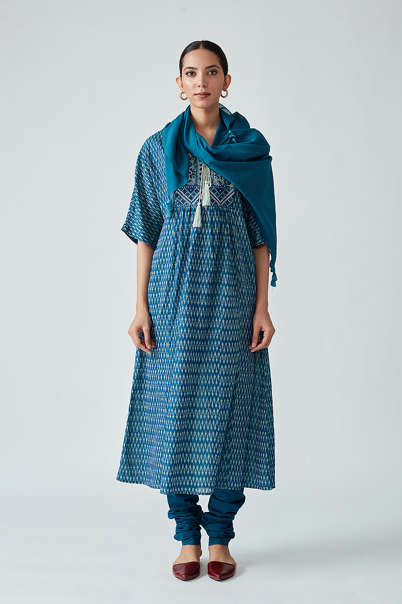 Limenitis handloom Ikat kurta set